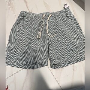 Hollister Black and White Pin Strip Men Shorts